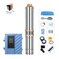 AC/DC solar submersible pump with plastic impeller 4inch solar powered pump for irrigation