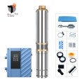 4-inch AC/DC Hybrid pump solar submersible pump with plastic impeller for irrigation